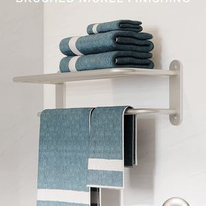 Double Towel Rack 24" Bathroom Towel Bar Brushed Nickel Stainless Steel